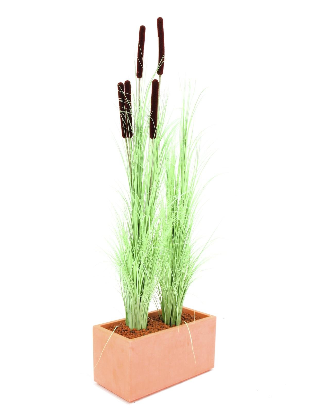 Reed grass, light green, artificial, 127cm