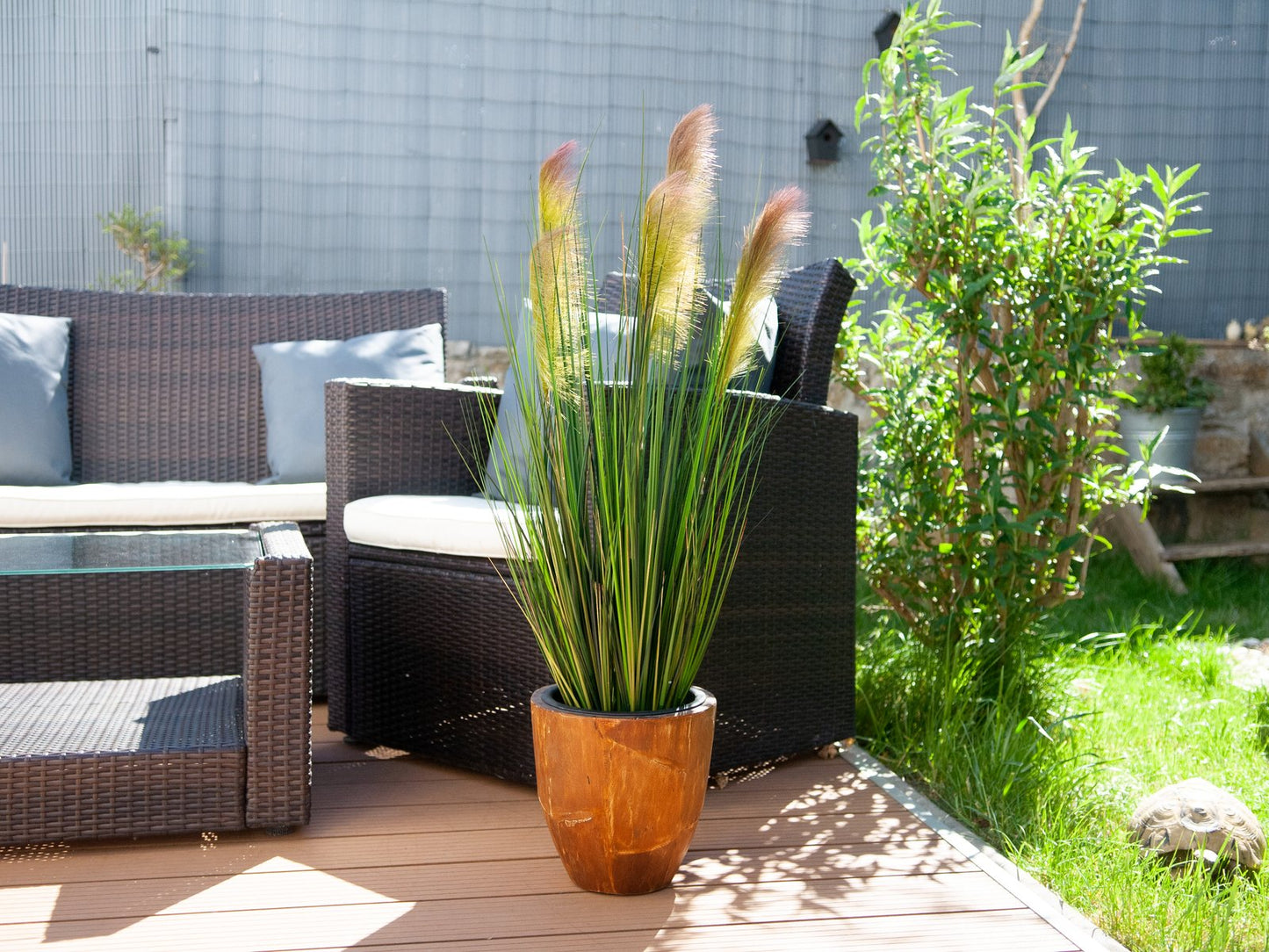 Feather grass, artificial, rosé, 90cm