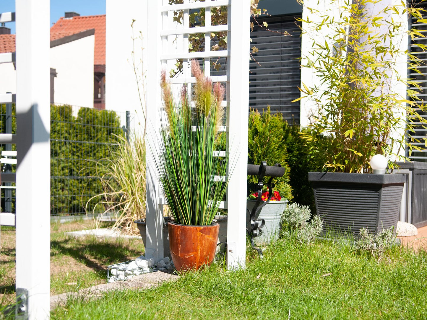 Feather grass, artificial, rosé, 90cm