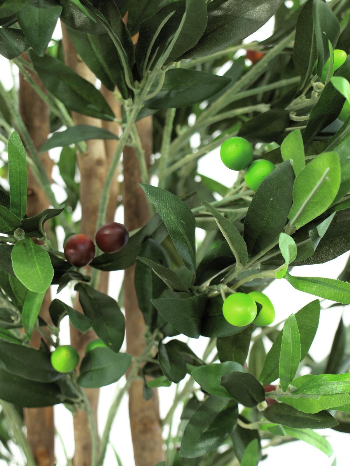 Olive Tree with fruits, 2 trunks, artificial, 250cm