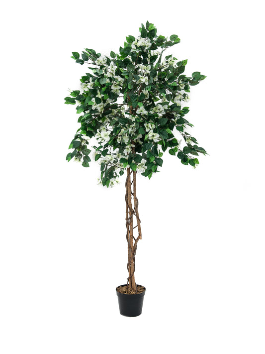 Bougainvillea, artificial plant, white, 150cm