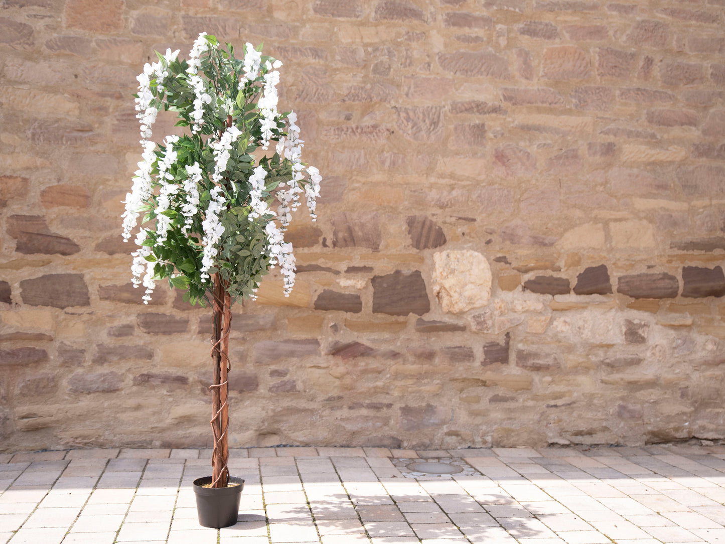 Wisteria, artificial plant, white, 180cm