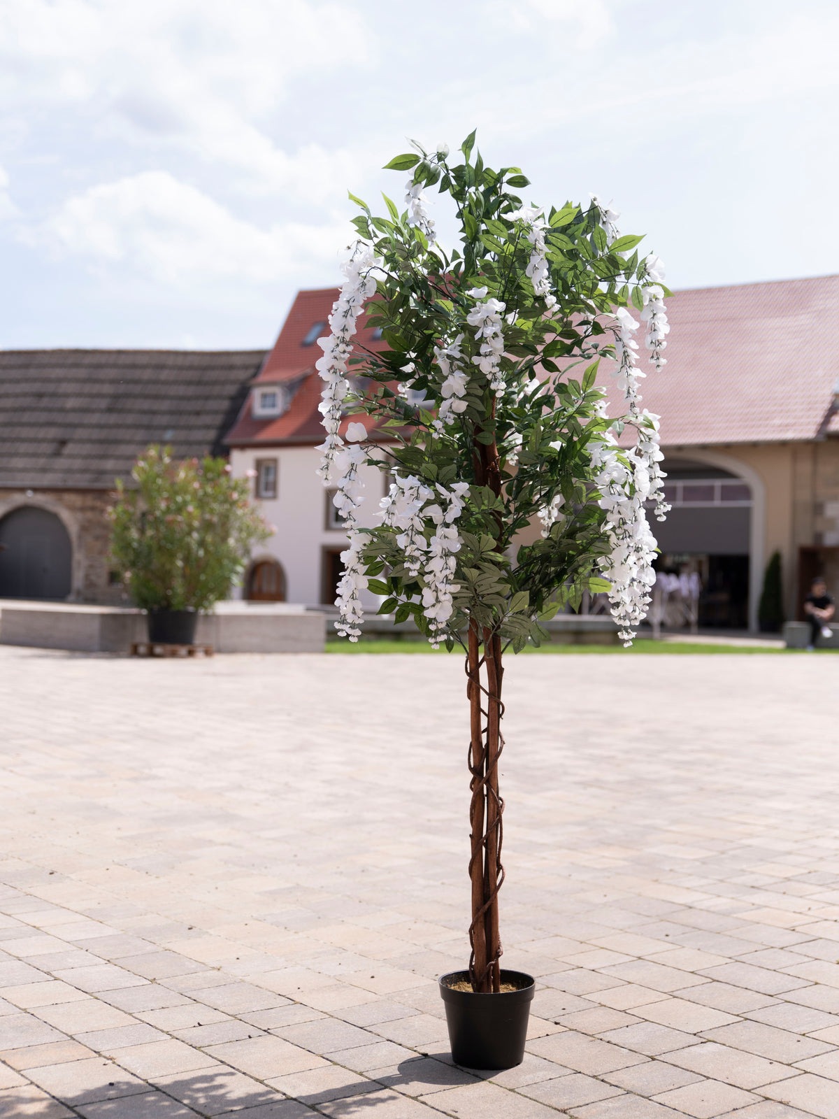 Wisteria, artificial plant, white, 180cm