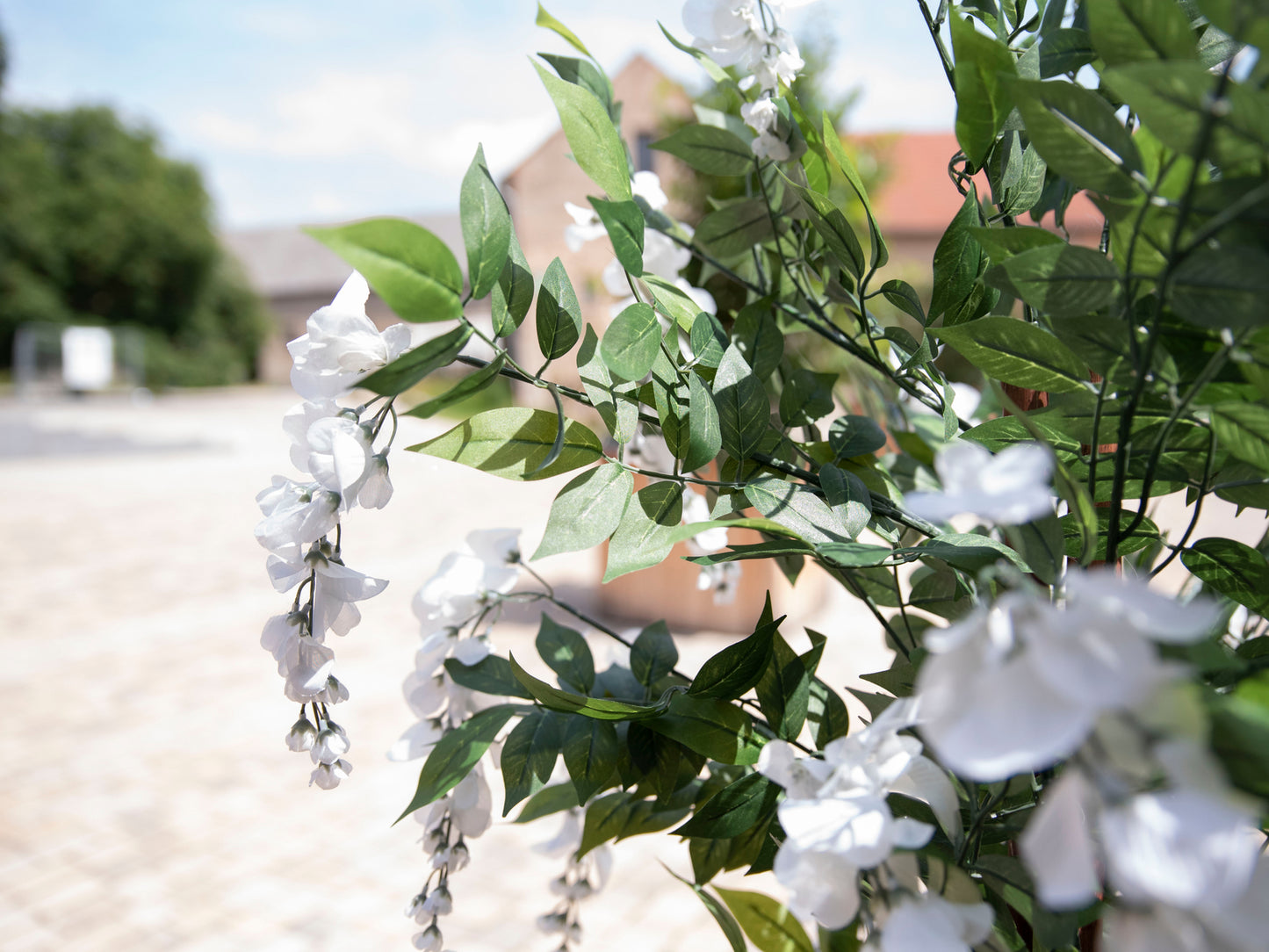 Wisteria, artificial plant, white, 180cm