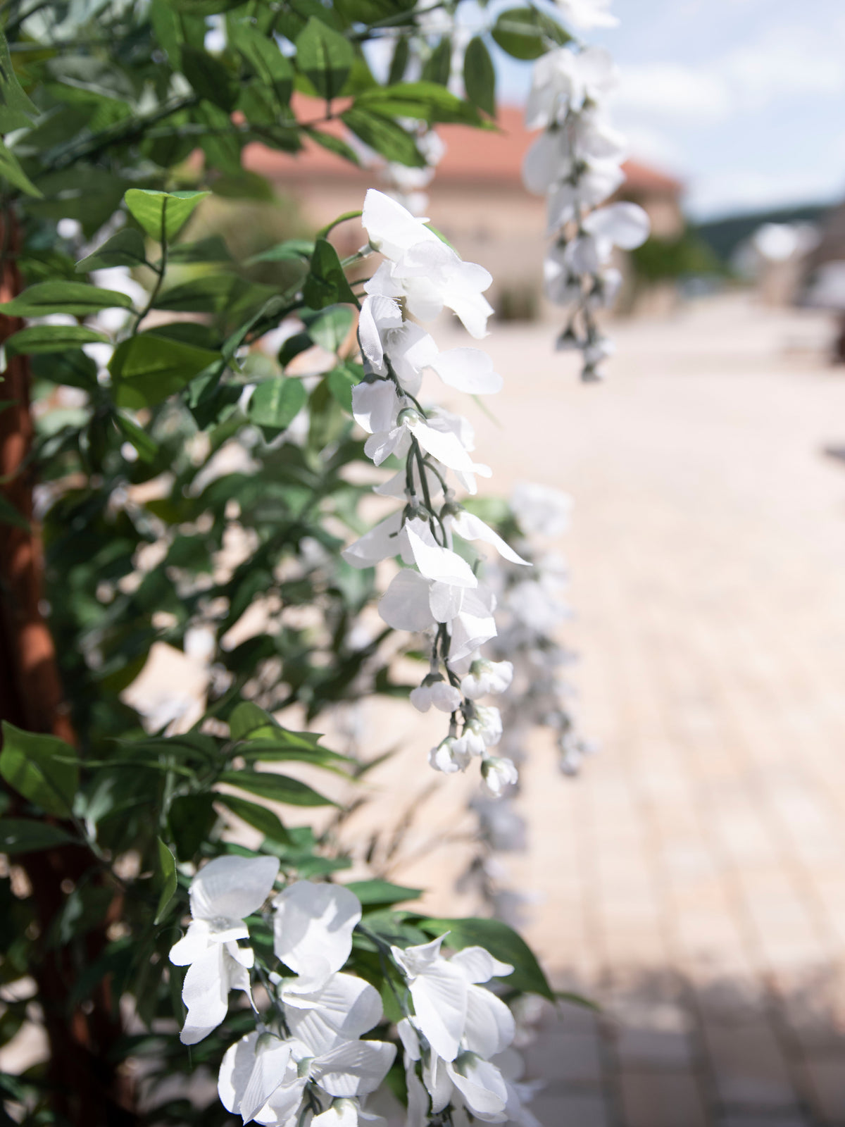 Wisteria, artificial plant, white, 180cm