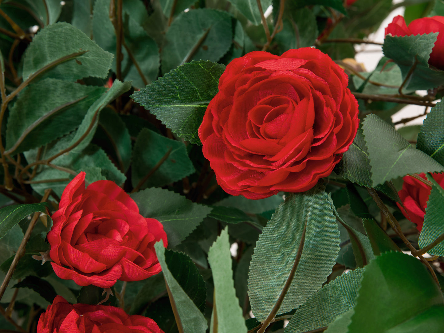 Camelia red cemented, artificial plant, 180cm