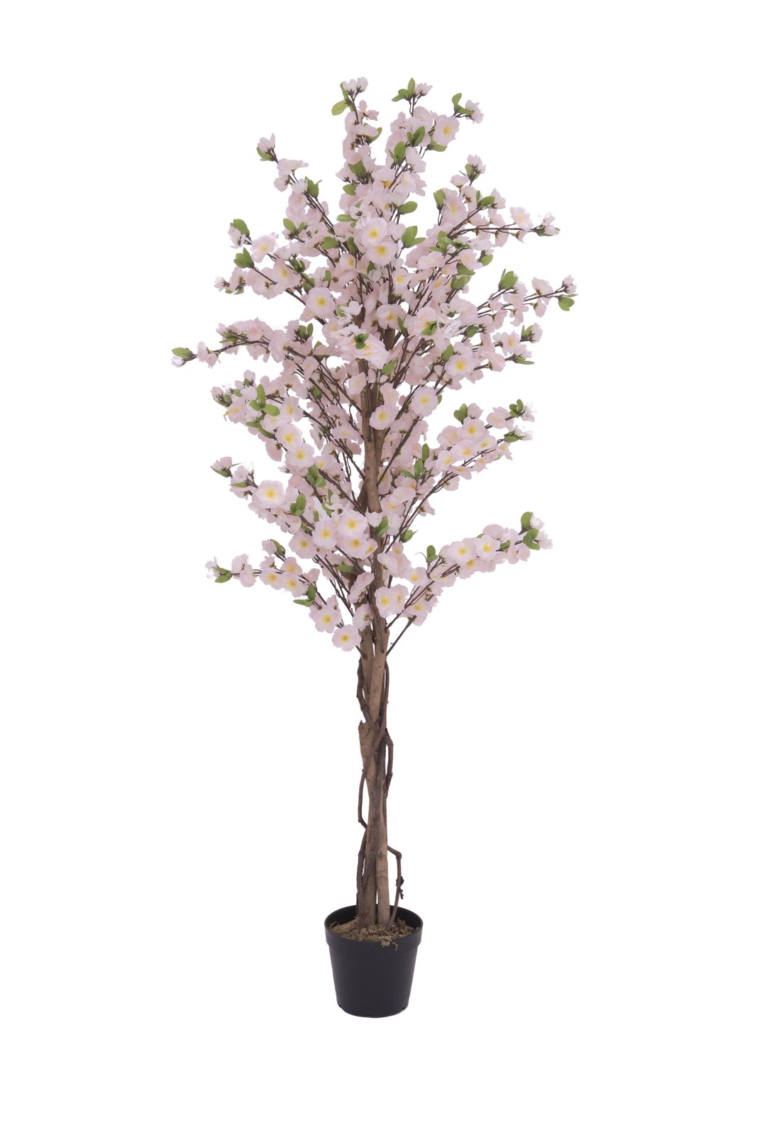 Cherry tree with 3 trunks, artificial plant, pink, 150 cm