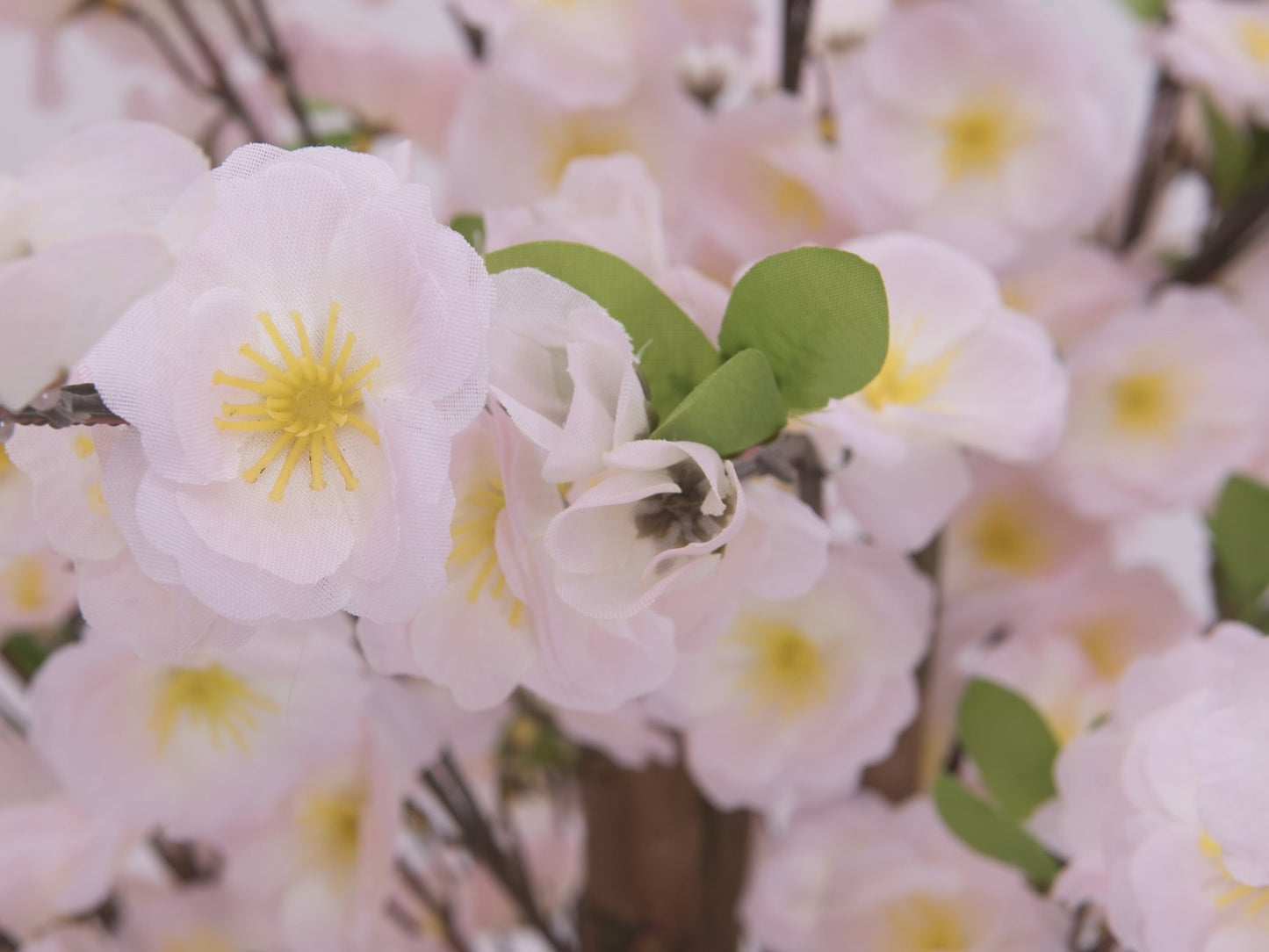 Cherry tree with 3 trunks, artificial plant, pink, 150 cm