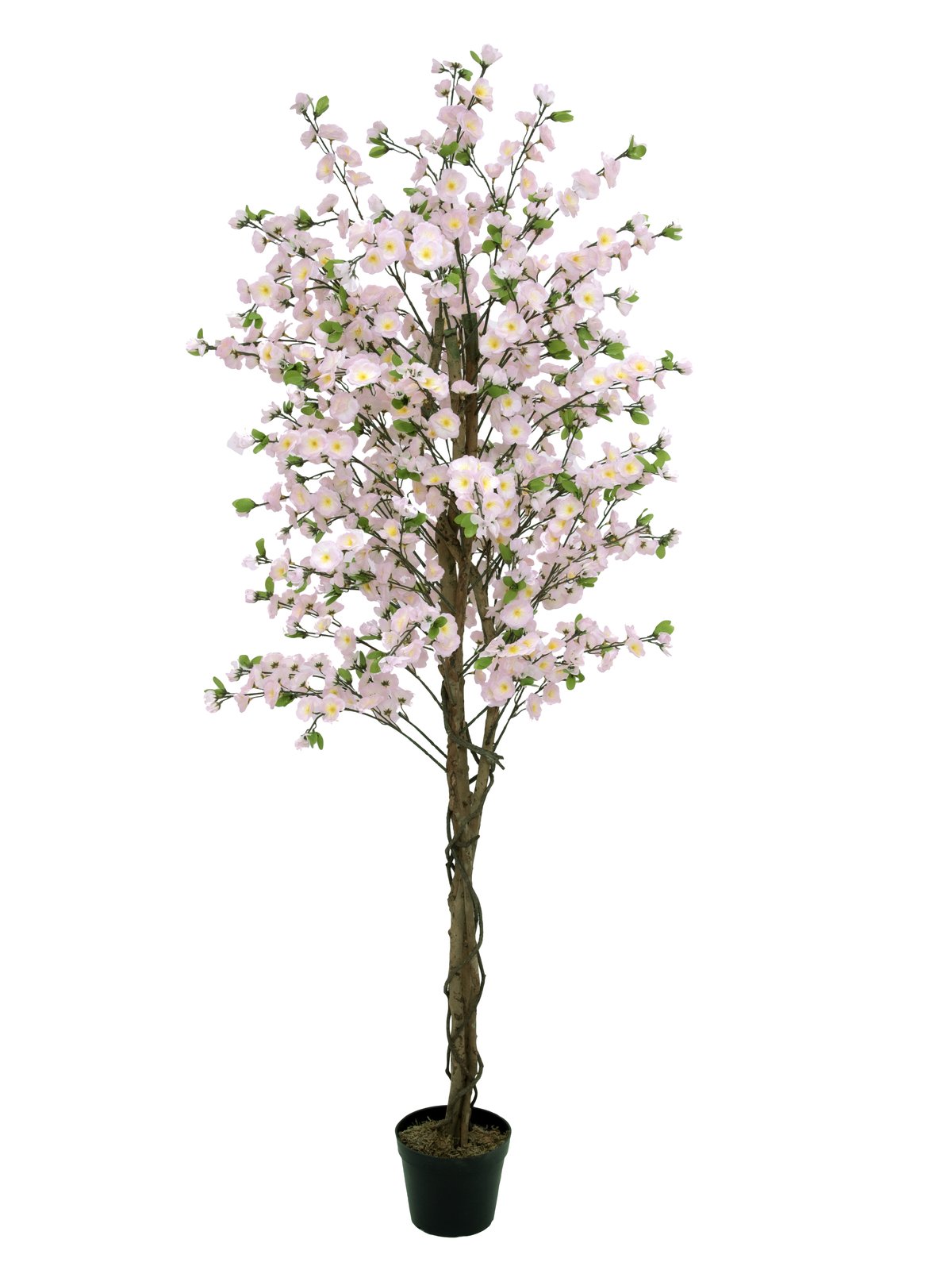 Cherry tree with 3 trunks, artificial plant, pink, 180 cm