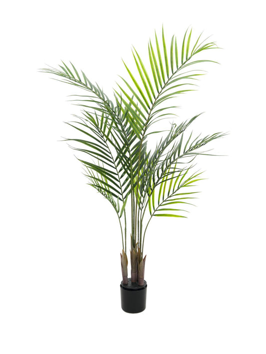 Areca palm with big leaves, artificial plant, 125cm