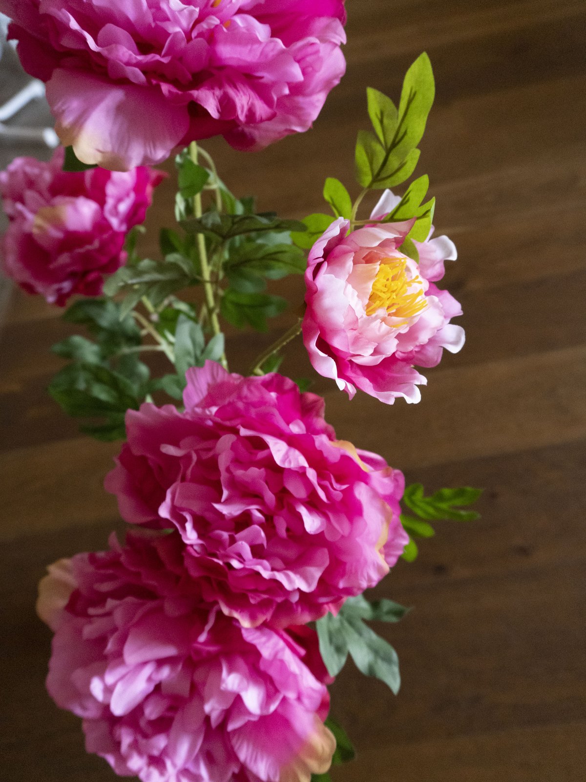 Peonies, rose, artificial plant, 90cm