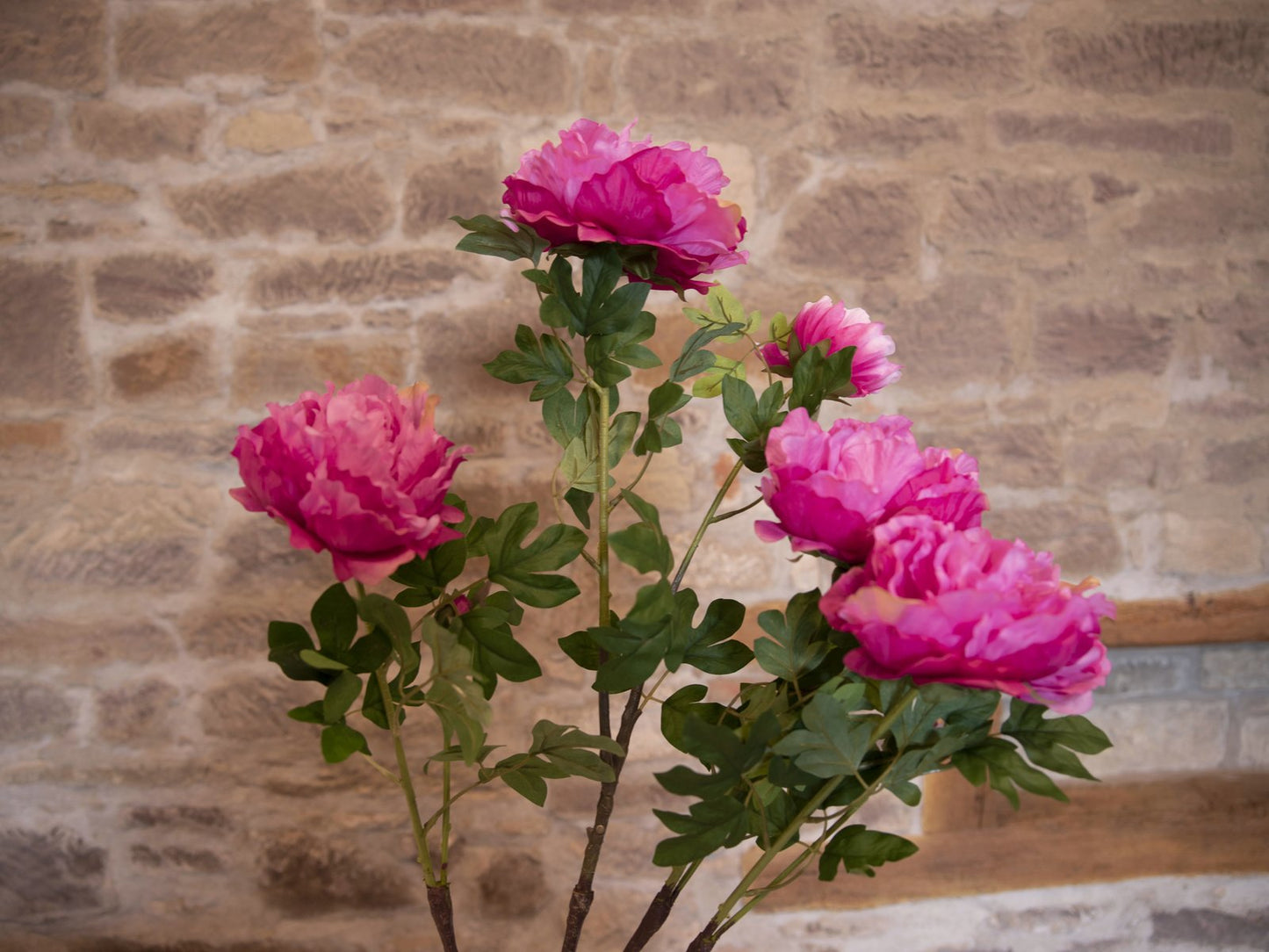 Peonies, rose, artificial plant, 90cm