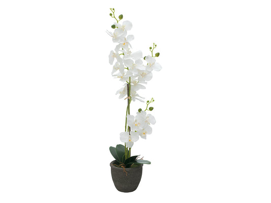 Orchid, artificial plant, white, 80cm