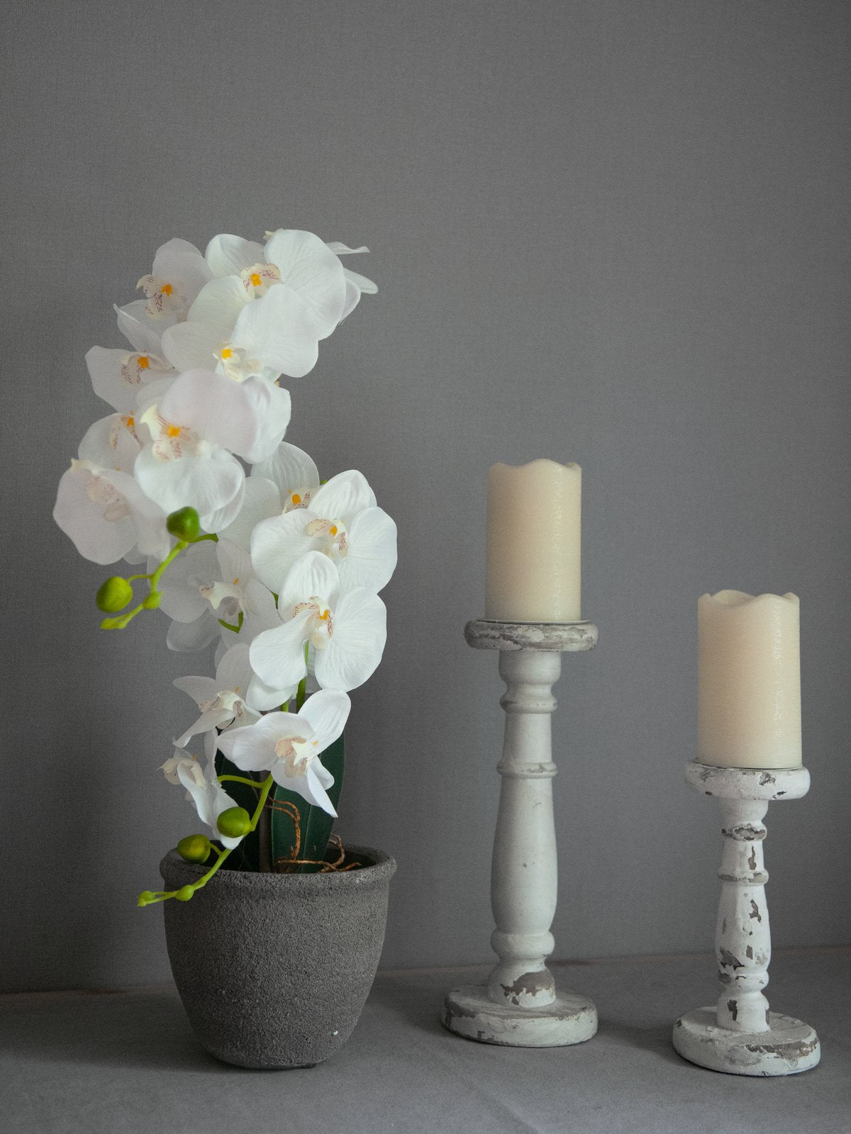 Orchid, artificial plant, white, 80cm