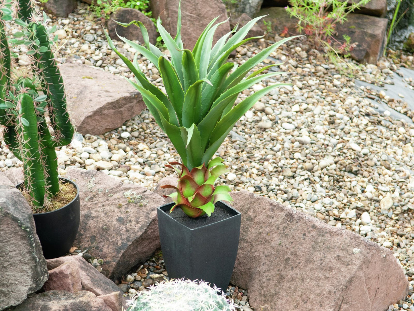 Agave plant with pot, artificial plant, 75cm