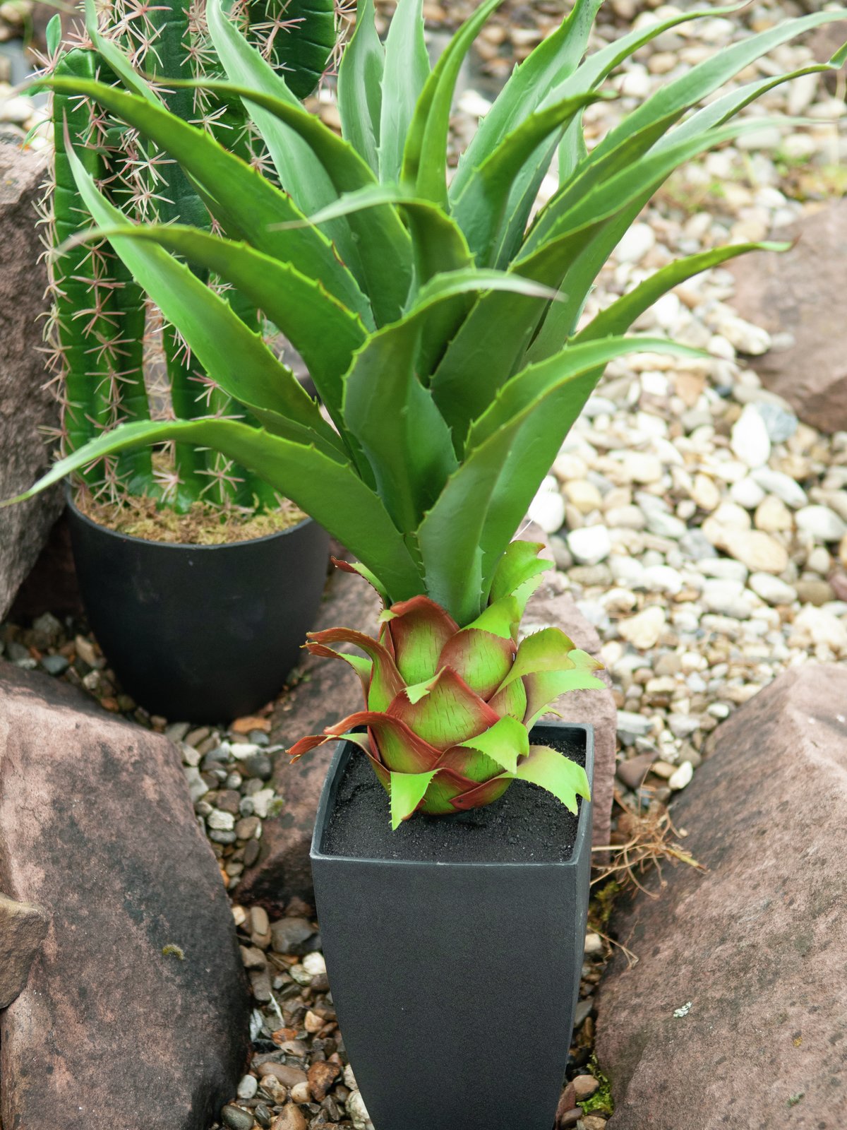 Agave plant with pot, artificial plant, 75cm