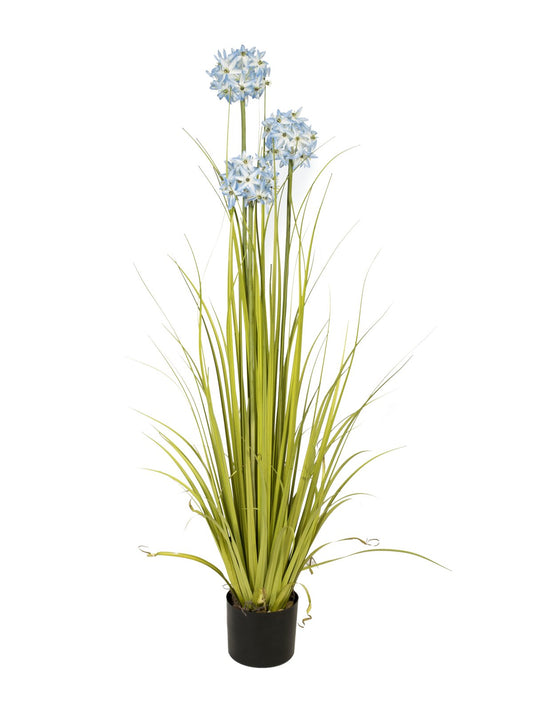 Allium grass, artificial plant, blue, 120 cm