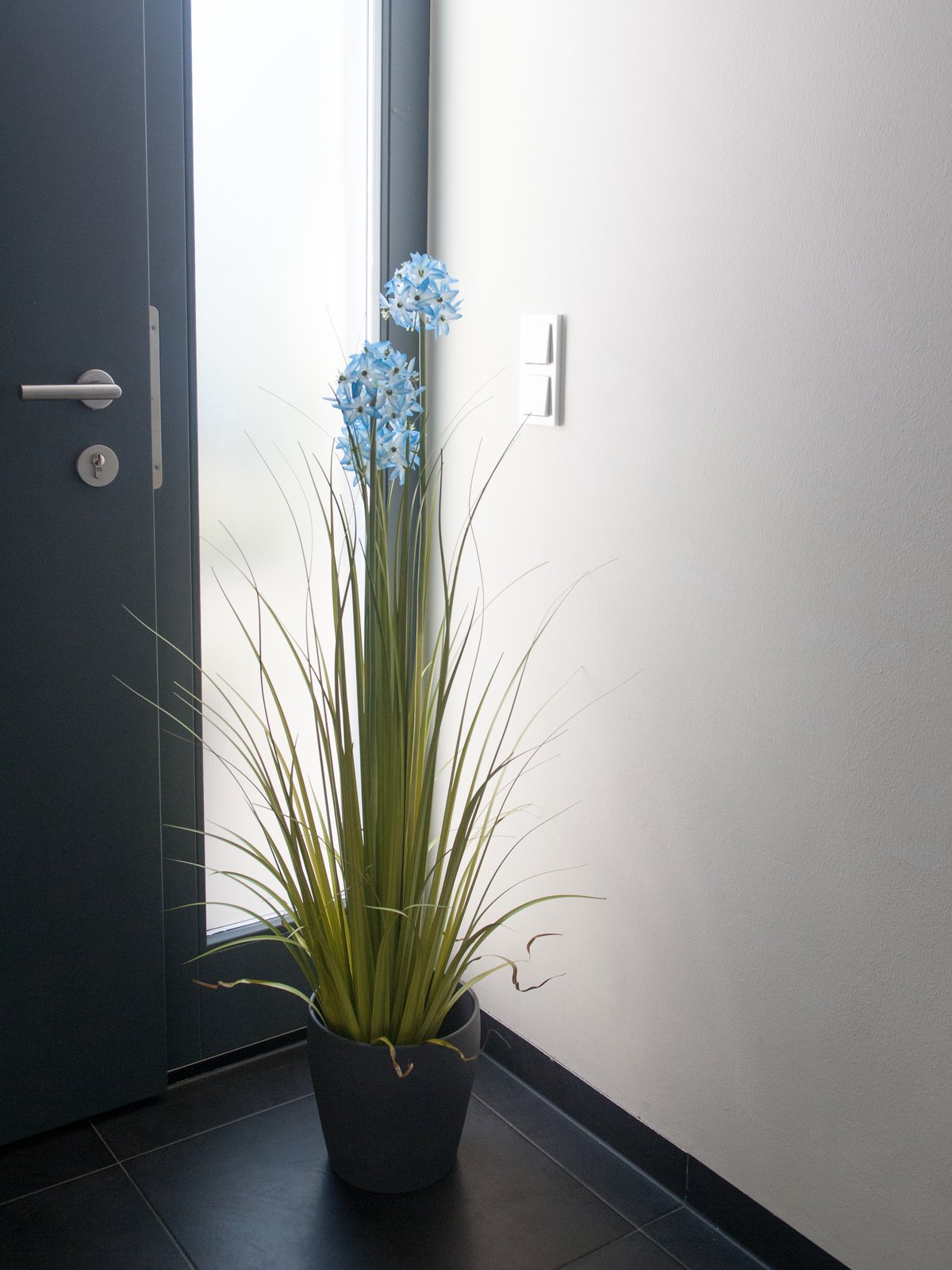 Allium grass, artificial plant, blue, 120 cm