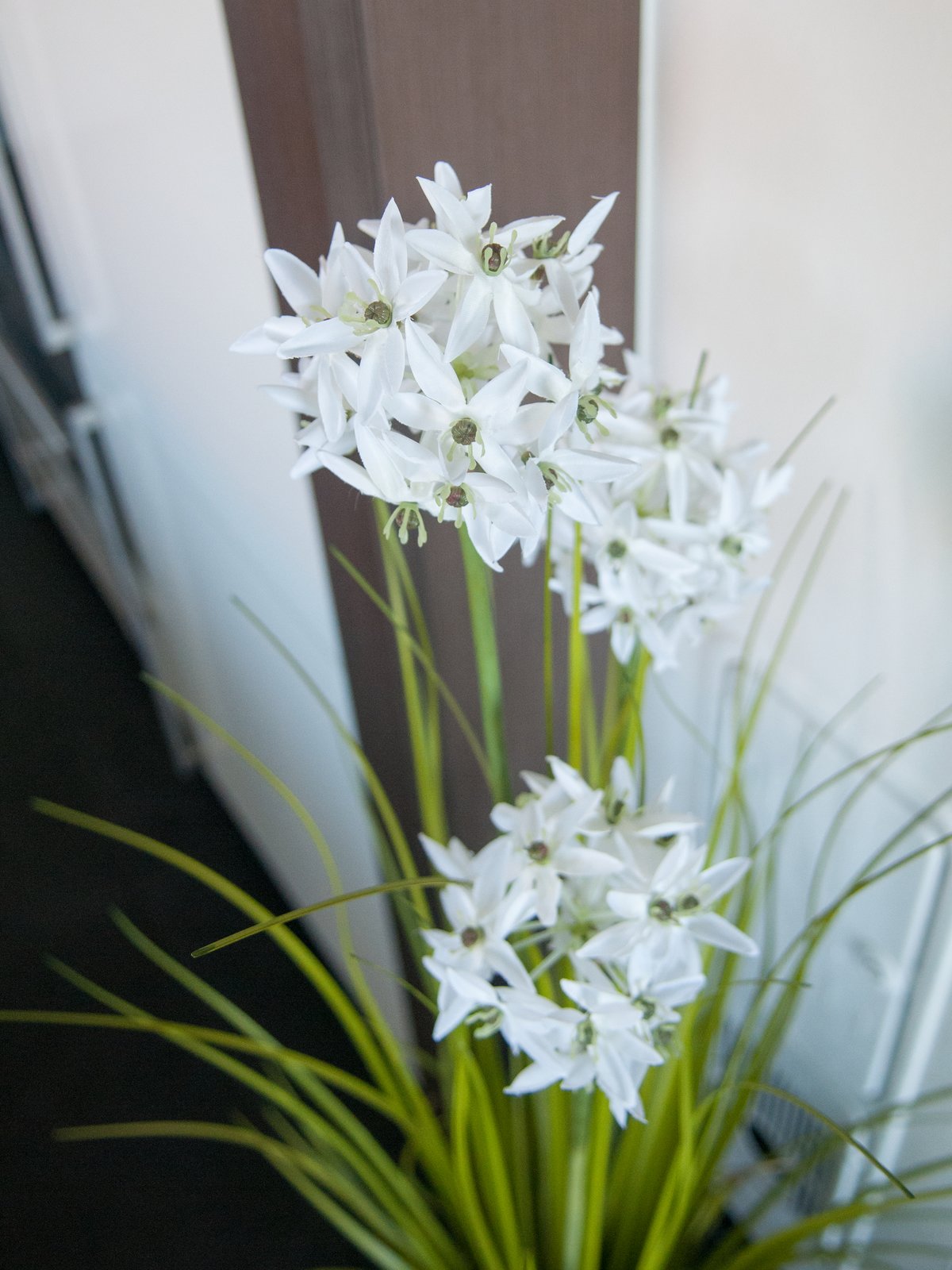 Allium grass, artificial plant, white, 120 cm