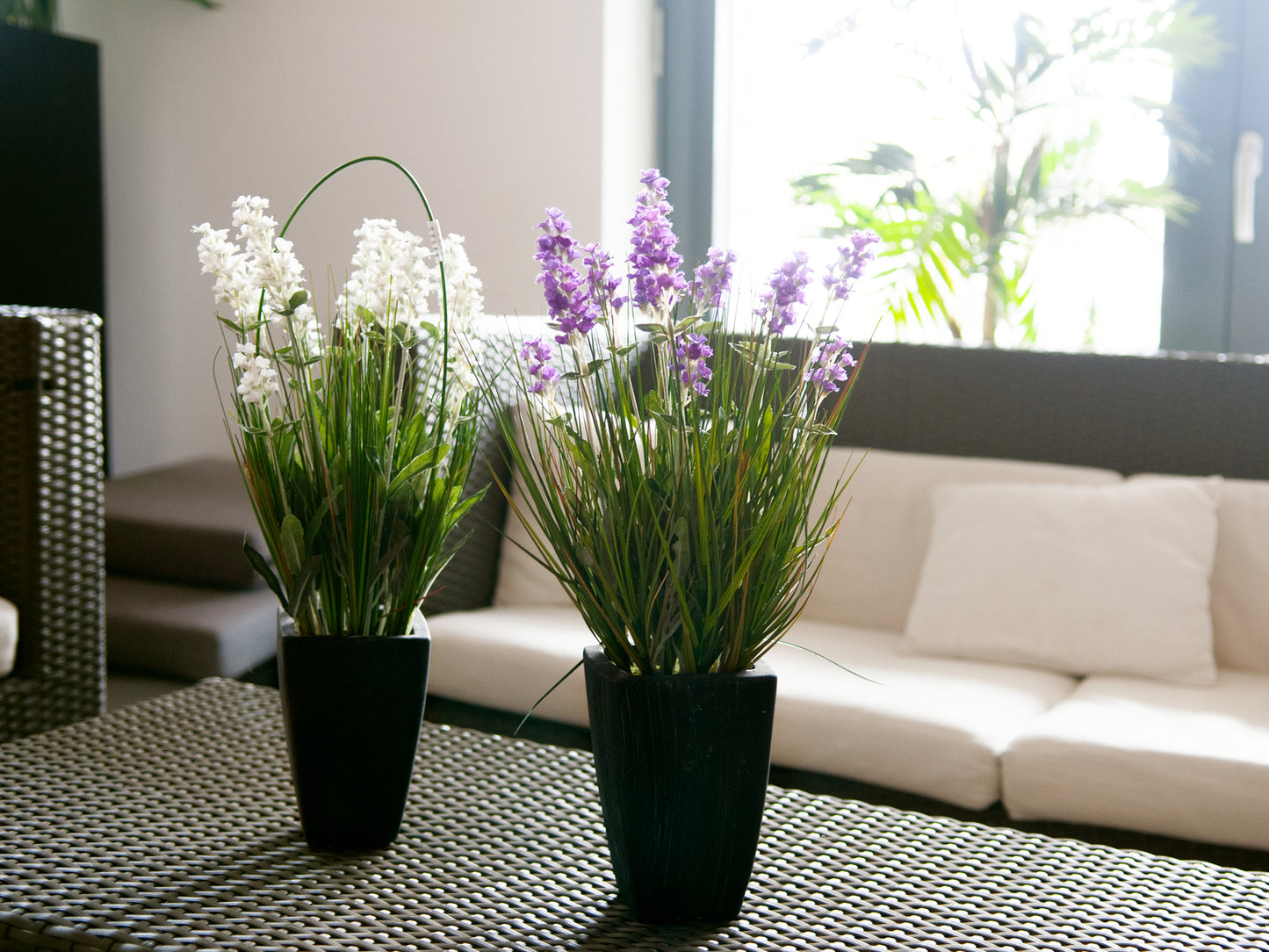 Lavender, artificial plant, purple, in pot, 45cm