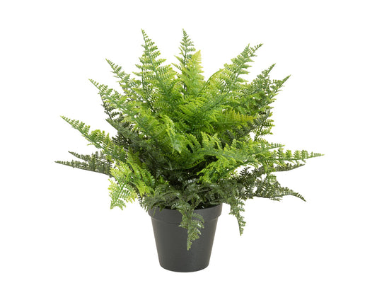 Fern bush in pot, artificial plant, 51 leaves, 48cm