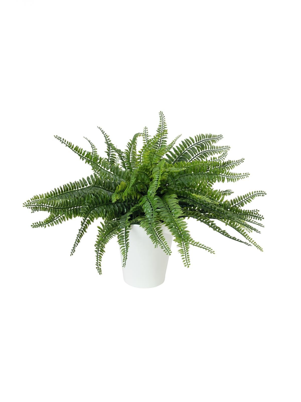 Fern bush in pot, artificial plant, 62 leaves, 48cm