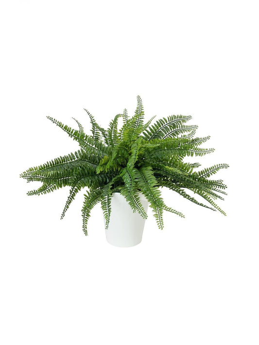 Fern bush in pot, artificial plant, 62 leaves, 48cm