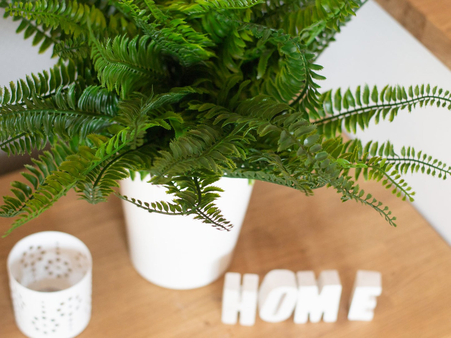 Fern bush in pot, artificial plant, 62 leaves, 48cm