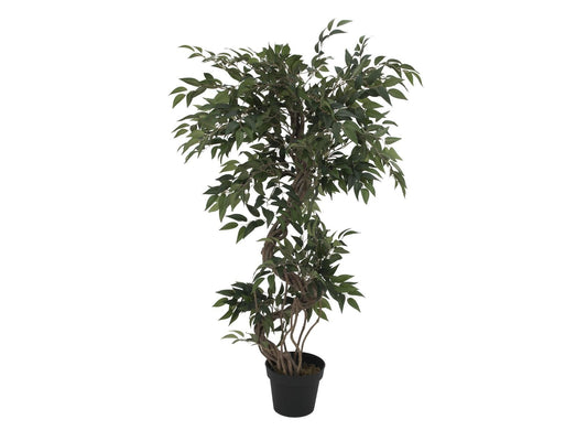 Ficus multiple spiral trunk, artificial plant, green, 130cm